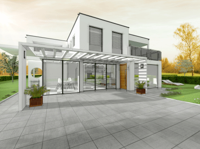 3D render of luxury kitchen