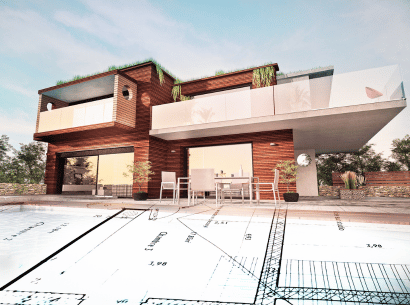 2D architectural drawing with annotations